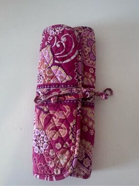 Vera Bradley Makeup Brush Roll - Raspberry Fizz